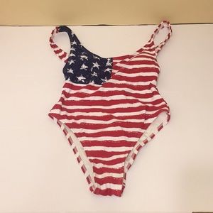 Women’s American Flag July 4th One Piece Swimwear